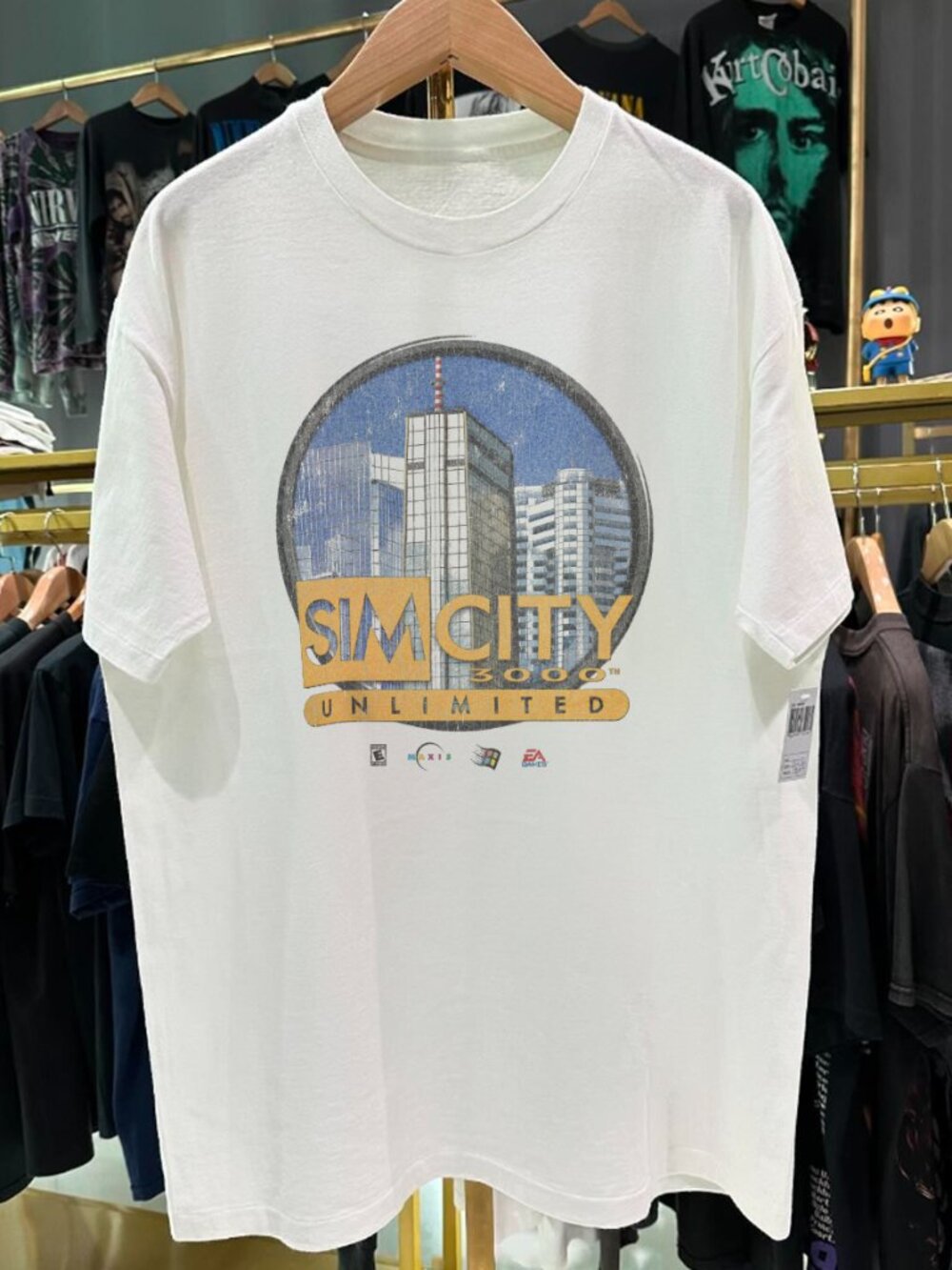 99 Simcity 3000 Unlimited Promo Vintage White T-Shirt